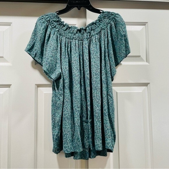 The nines by HATCH Mini Ditsy Green Floral Maternity Top XL - Picture 2 of 11